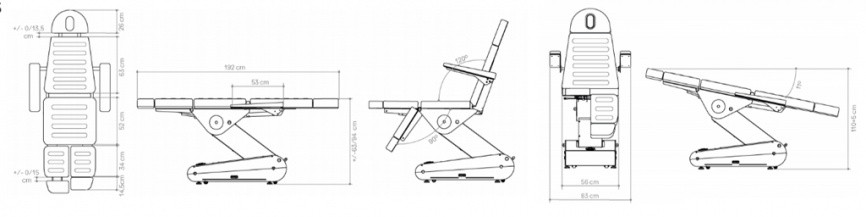 Кресло педикюрное P150 EL SOBERANO фото 24