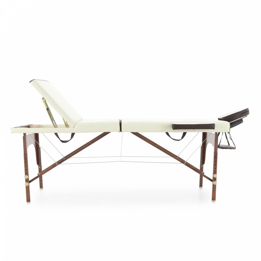 Массажный стол складной деревянный Med-Mos JF-AY01 3-х секционный (темная рама) фото 10