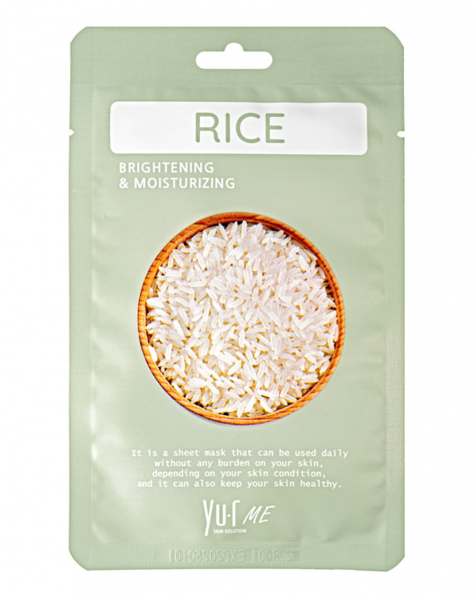 Маска для лица с экстрактом риса YU.R ME Rice Sheet Mask фото 1