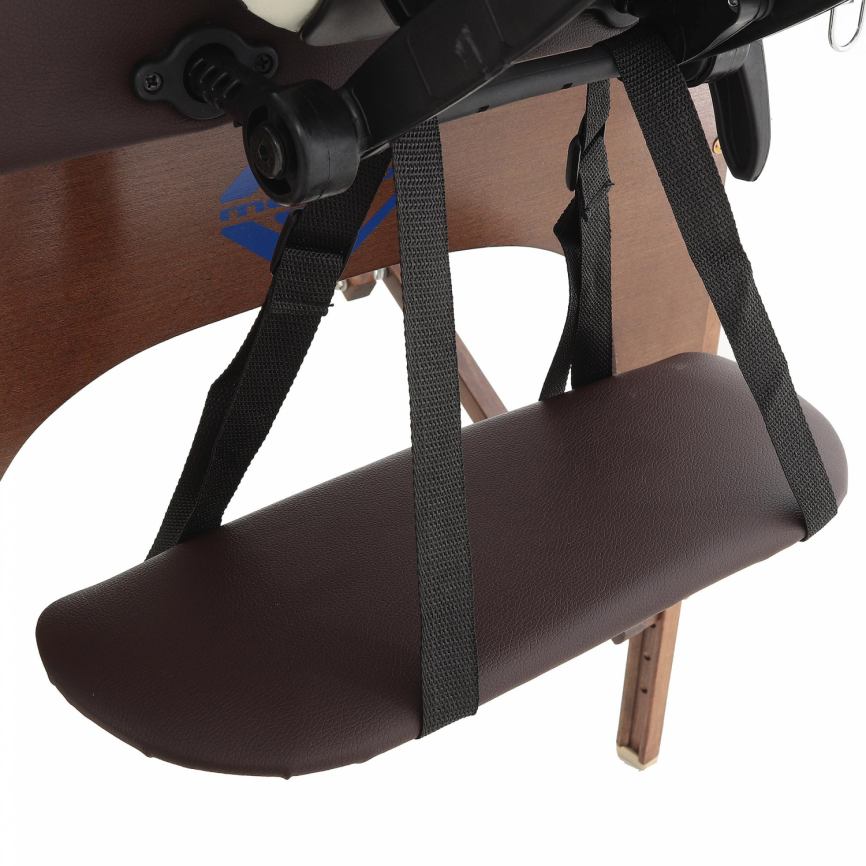 Массажный стол складной деревянный Med-Mos JF-AY01 2-х секционный (темная рама) фото 11